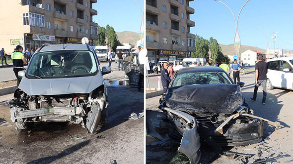 Yüksekova'da zincirleme trafik kazası: 4 yaralı