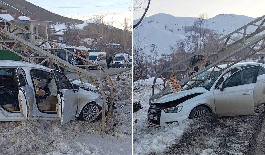 Kaza sonucu Hakkaride iki kişi yaralandı.